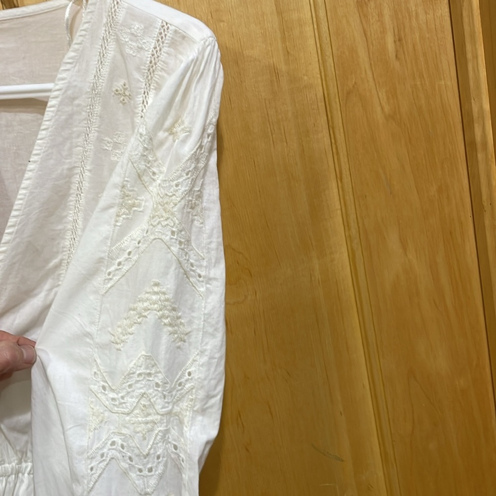 Zara white gauze long sleeve top size XL new with tag - Picture 9 of 16